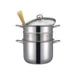 Inoxriv S.p.A. Set pasta con coperchio in vetro