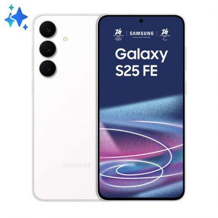 Samsung Galaxy S25 FE, Smartphone AI, Display Dynamic AMOLED 2X 6.7'', Fotocamera 50MP, 8GB RAM, 256GB, Batteria 4.900 mAh, White