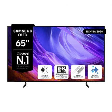 Samsung OLED AI TV 65'' QE65S85HAEXZT 4K, Processore NQ4 AI Gen2, 4K AI Upscaling, Schermo antiriflesso, OLED HDR, Motion Xcelerator 120Hz, Dolby Atmos &