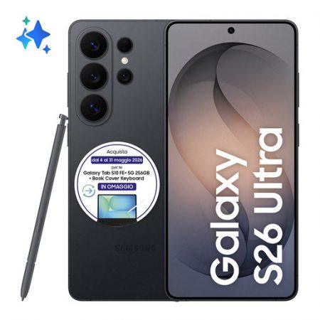 Samsung Galaxy S26 Ultra Smartphone AI, 512GB, Privacy Display integrato, Processore potente, Assistente Foto, Camera 200 MP, 5000 mAh, Black