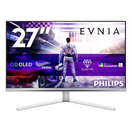 Philips Evnia 8000 27M2N8500/00 Monitor PC 67,3 cm (26.5'') 2560 x 1440 Pixel Quad HD QD-OLED Bianco