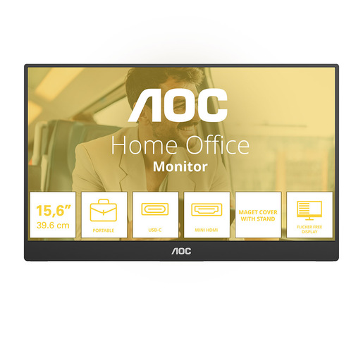 AOC 16T20E2 TV e monitor portatile Nero 39,6 cm (15.6'') LED 1920 x 1080 Pixel
