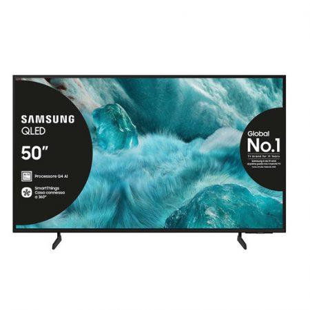 Samsung QLED AI TV 50'' QE50Q7FAAUXZT 4K, Processore Q4 AI, 4K Upscaling, Color Booster Pro, OTS Lite, Slim Look Design, Vision AI Smart TV, 2025
