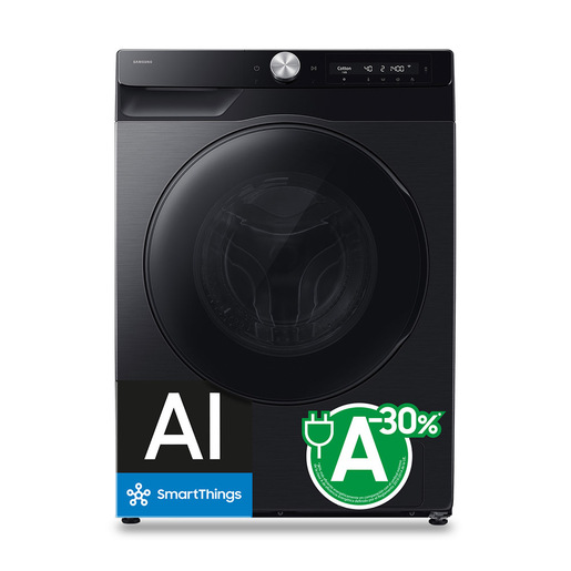 Samsung Series 9 WD6400H Cl.A/D 9/6 kg Nero lavasciuga Libera installazione Caricamento frontale Bianco