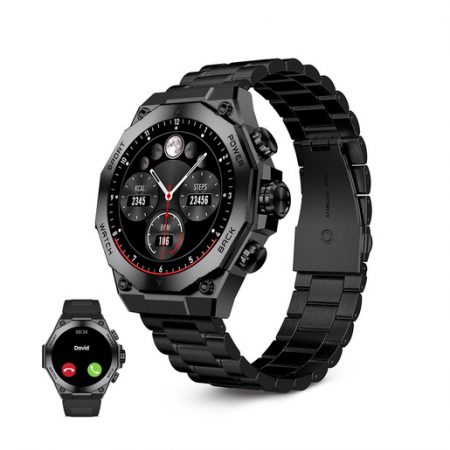 Ksix Titanium 3,63 cm (1.43”) AMOLED 55 mm Digitale 466 x 466 Pixel Touch screen Nero