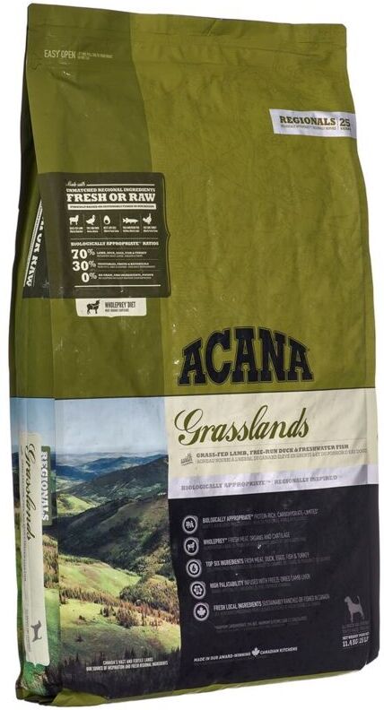 Acana Dog All Breeds Highest Protein Grasslands Dog All Breeds Highest Protein Grasslands - Sacco Da 11,4 Kg -