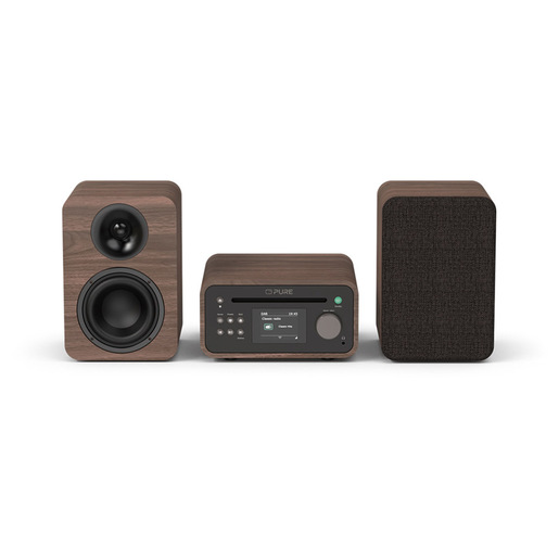 Pure Classic Stereo Mini Microsistema audio per la casa 40 W Marrone, Noce