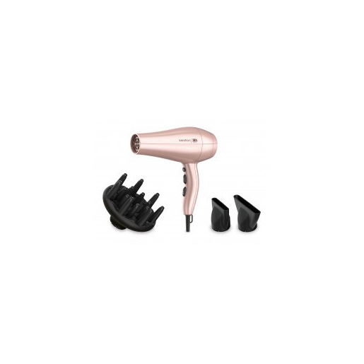 GA.MA Phon Keration Diva 3D: preserva la cherativa naturale dei capelli, tecnologia agli ioni, anti crespo, 2300W, motore AC a lunga durata, Sei combinaz