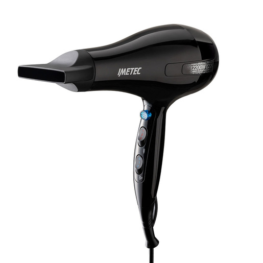 Imetec Asciugacapelli S6 2000, 2200W, 2 velocità, 3 temperature, Colpo Aria Fredda, Convogliatore Stretto