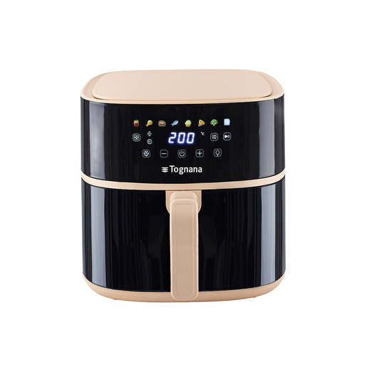Tognana Porcellane D2DFA05IRCH friggitrice Singolo 8 L Indipendente 2000 W Friggitrice ad aria calda Nero, Champagne