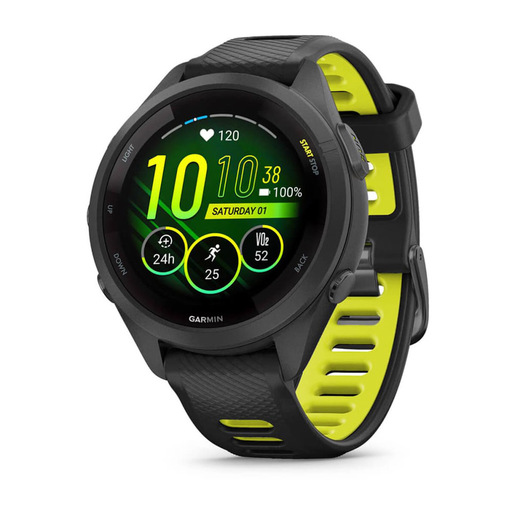Garmin Forerunner 265S 2,79 cm (1.1'') AMOLED 42 mm Digitale 360 x 360 Pixel Touch screen Nero, Grigio Wi-Fi GPS (satellitare)