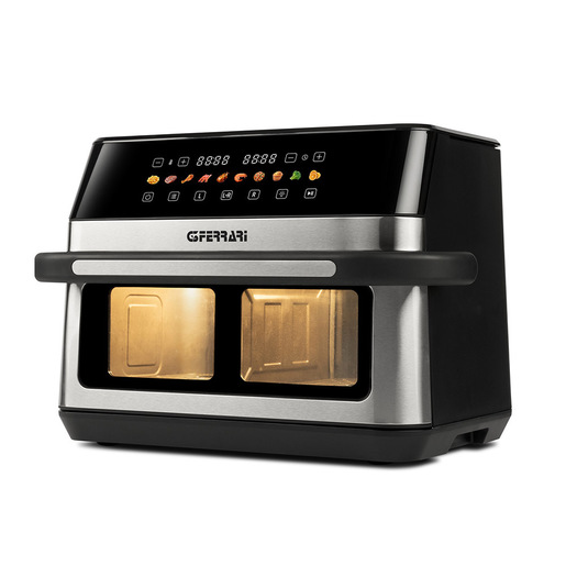 G3 Ferrari G10223 friggitrice Doppia 12 L Indipendente 2200 W Friggitrice ad aria calda Nero, Acciaio inox