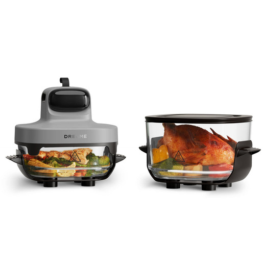 Dreame Tasti Singolo Indipendente 1500 W Friggitrice ad aria calda Nero, Trasparente, Bianco
