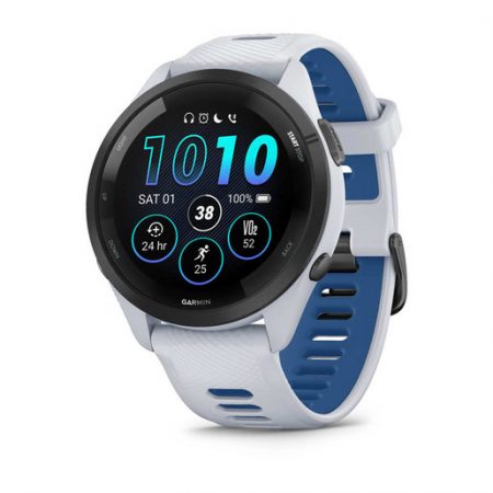 Garmin Forerunner 265 3,3 cm (1.3”) AMOLED 46 mm Digitale 416 x 416 Pixel Touch screen Nero, Bianco Wi-Fi GPS (satellitare)