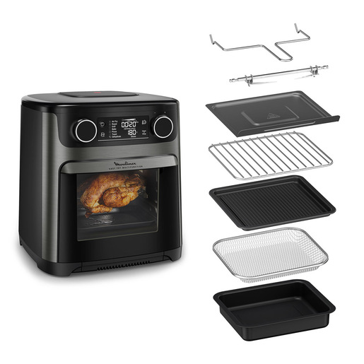Moulinex Easy Fry Multifunction , Forno Friggitrice ad Aria 15L, 9 Funzioni di Cottura, Doppia Resistenza, 3 Livelli di Cottura