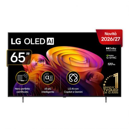 ~ai-ffd0c879-4777-4c73-a9b9-04e2e50294bf_ LG OLED AI 65'' Serie B6E OLED65B6ELC, 4K, Nero perfetto, Dolby Vision, Processore α8 Gen3, 120Hz, G-Sync, SMART TV 2026