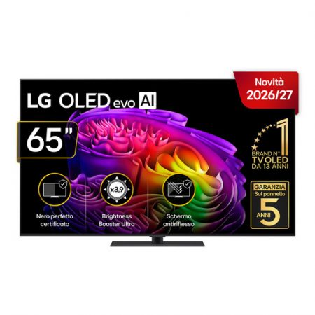 LG OLED evo AI 65'' Serie G6S OLED65G66LS, 4K, Hyper Radiant Color, Processore α11 Gen3, VRR 165Hz,G-Sync, SMART TV 2026