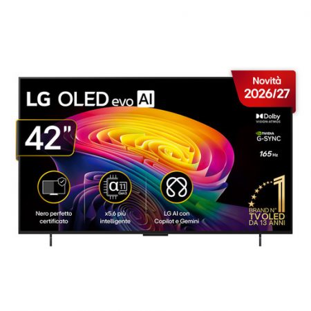 ~ai-3dcdc85d-0bfe-4ee5-b7b8-5c0b94ddc745_ LG OLED evo AI 42'' Serie C6 OLED42C65LA, 4K, Brightness Booster, Processore α11 Gen3, VRR 165Hz,G-Sync, SMART TV 2026