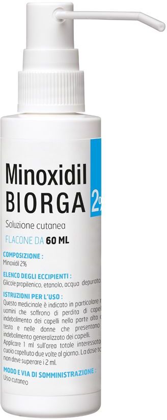 Bailleul Laboratoires Minoxidil Biorga 2%, soluzione cutanea 60 ml Soluzione