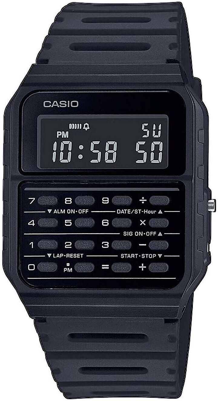 Casio Orologio da polso, Retrò, Nero, (Cronografo, 43.20 mm)
