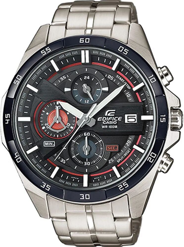 Casio Orologio da polso, Edificio, Argento, (Cronografo, 49 mm)