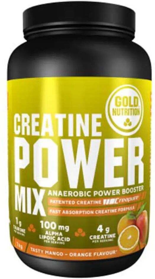 Gold Nutrition Creatina In Polvere Power Mix Mango E Arancia 1kg Black