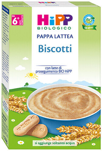 HIPP ITALIA SRL Hipp Bio Pappa Lattea Biscotti Dal 6° Mese Senza Zucchero 250g