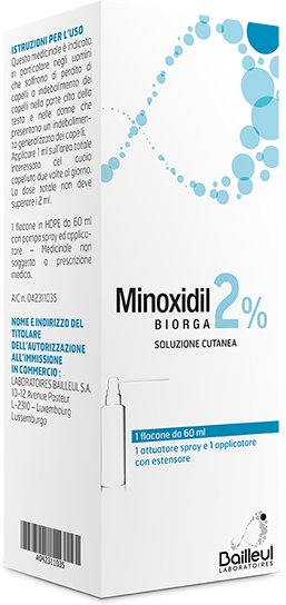 LABORATOIRES BAILLEUL S.A. MINOXIDIL BIORGA (LABORATOIRES BAILLEUL)*soluz cutanea 60 ml2%