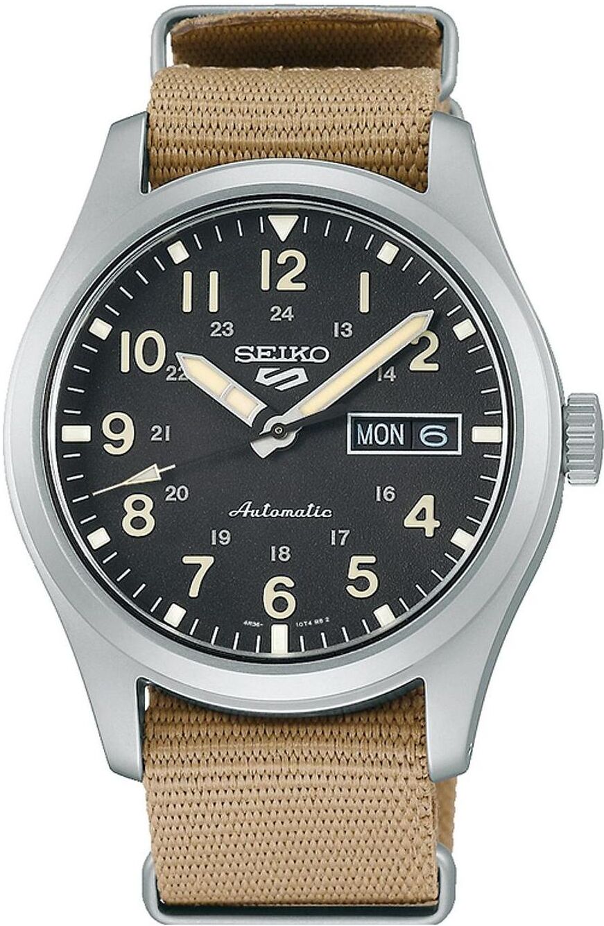 Seiko Orologio da polso, 5 Sport, Marrone, (Orologio da polso analogico, 39 mm)