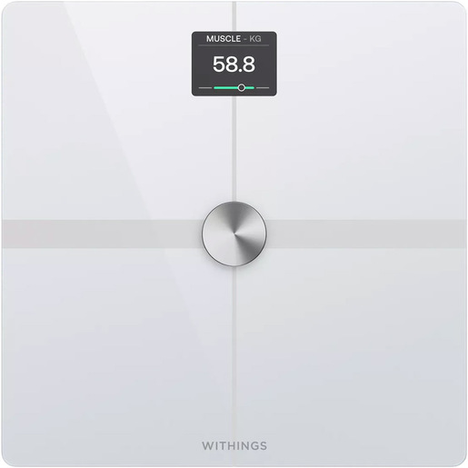 Withings Body Smart White - Bilancia Wi-Fi con analisi della composizione corporea avanzata
