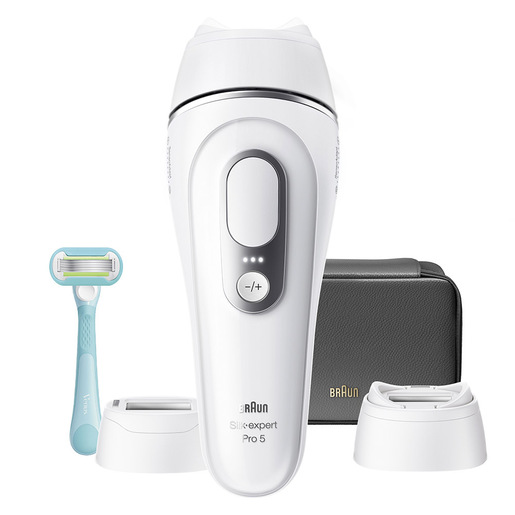 Braun Silk-Expert Pro 5 Silk·expert Pro 5, Epilatore A Luce Pulsata, 2 Testine, Custodia E Rasoio Gillette Venus, PL5234