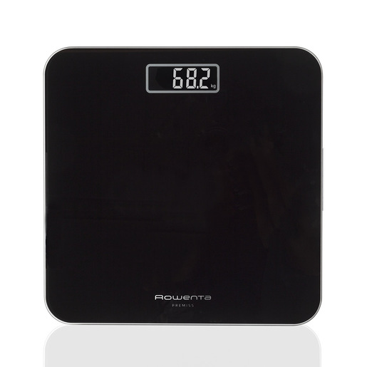 Rowenta Premiss 2.0, Bilancia da Bagno, Display LCD Facile da Leggere, Nero, BS1800