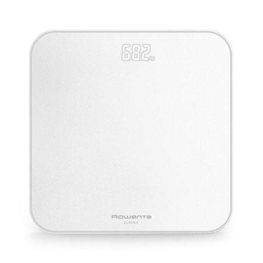 Rowenta Classic 2.0, Bilancia Da Bagno, Schermo Invisibile Facile da Leggere, Bianco, BS1901