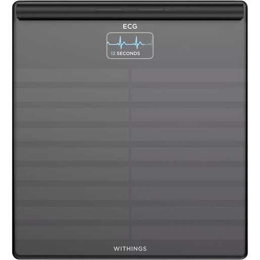 Withings Body Scan Black- Bilancia WiFi in rete per migliorare la salute, bilance BIA, analisi della composizione corporea, grasso corporeo, massa muscol