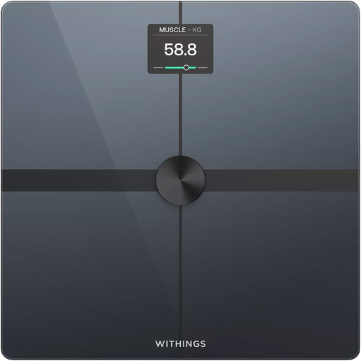 Withings Body Smart Black- Bilancia Wi-Fi con analisi della composizione corporea avanzata