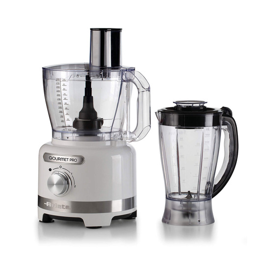 Ariete 1782 Gourmet Pro Moderna, Robot da cucina, Tritatutto 3L, Frullatore 2L, 2 velocità + Pulse, Set di lame + Disco in acciaio inox, Accessorio sprem