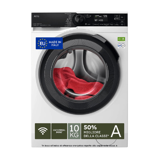 AEG Serie 8000 Lavatrice Carica Frontale 10 Kg Classe A-50% 1400 Giri MADE IN ITALY LR8FH104VY
