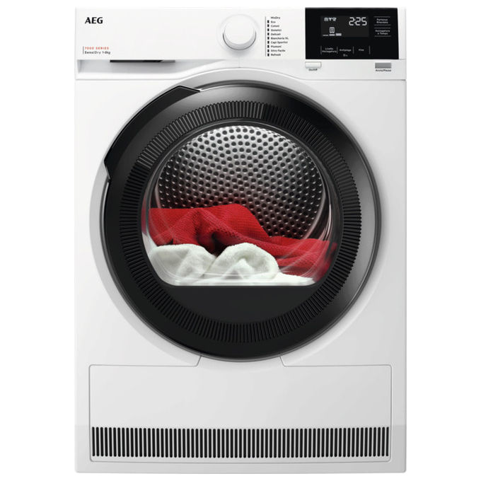 AEG TR7HG8C Serie 7000 Asciugatrice Pompa di Calore 8 Kg Classe C Motore Inverter SensiDry 67 dB (85x59,6x63,8 cm) colore Bianco