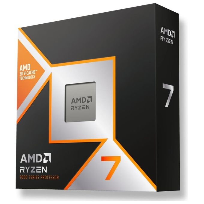 Amd processori cpu amd ryzen7 9800x3d am5 5,2ghz 8core box 104mb 120w no fan