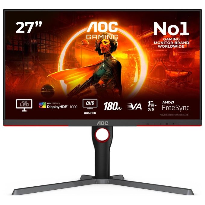 AOC G3 Q27G3XMN Monitor PC 27'' 2560x1440 Pixel 2K Ultra HD LED Nero