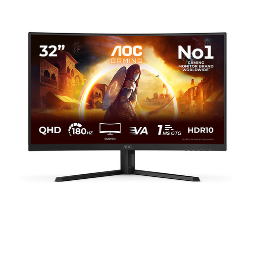 AOC G4 CQ32G4VE Monitor PC 80 cm (31.5'') 2560 x 1440 Pixel Quad HD LCD Nero, Grigio