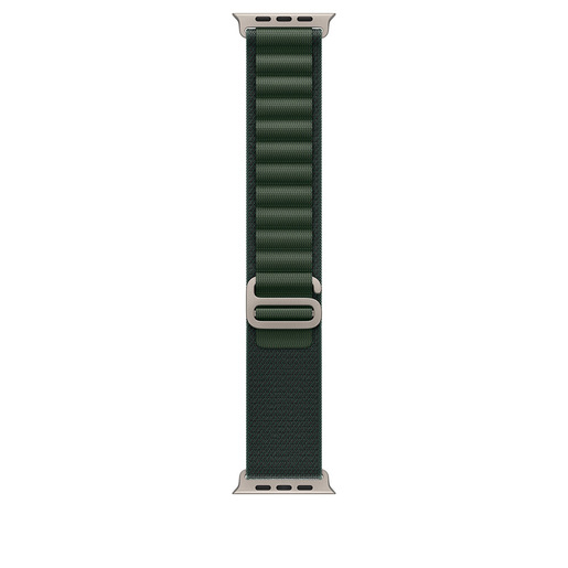 Apple Alpine Loop verde scuro (49 mm) - Large - Titanio naturale