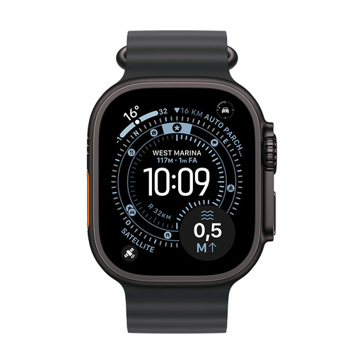 Apple Cinturino Ocean blu navy (49 mm) - Titanio nero