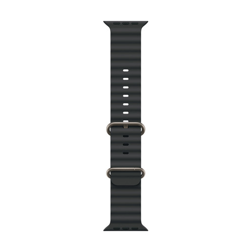 Apple Cinturino Ocean nero (49 mm) - Titanio naturale