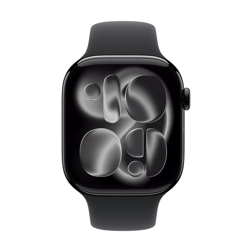 Apple Cinturino Sport nero (46 mm) - S/M