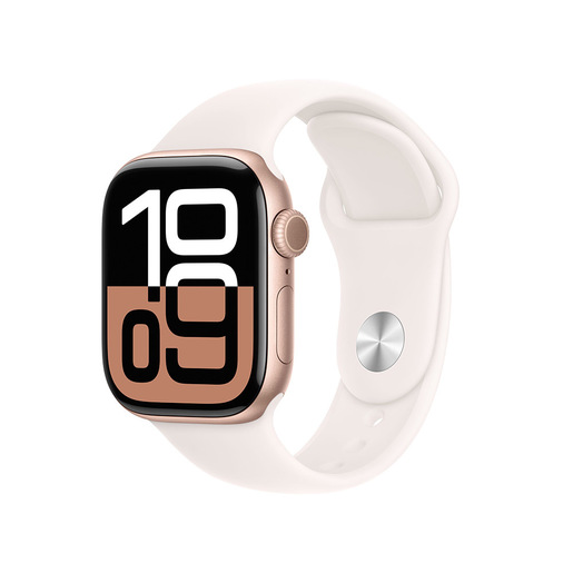 Apple Watch Series 10 Serie 10 GPS + Cellular 42mm Cassa in Alluminio color Oro Rosa con Light Blush Sport Band - M/L