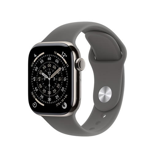 Apple Watch Series 11 GPS + Cellular 42mm Cassa Titanio con Band Grigio Pietra - M/L