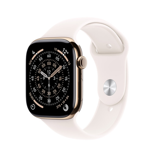 Apple Watch Series 11 GPS + Cellular 46mm Cassa Titanio Oro con Band Rosa Fard - M/L