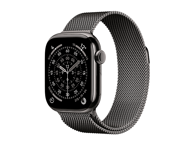 APPLE Watch Series 11 GPS + Cellular, Cassa 42 mm in titanio ardesia con Loop maglia milanese naturale