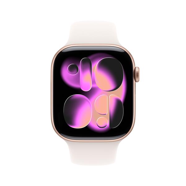 APPLE WATCH SERIES 11GPS + CELLULAR 46MM ROSE GOLD ALUMINIUM CASE WITH LIGHT BLUSH SPORT BAND - M/L